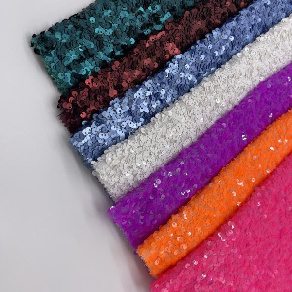 Les éclaboussures de séquins éblouissantes Tissu brodé Glitter M13-045