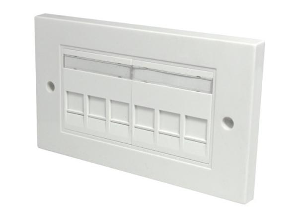 Single Port LAN Cable Rj45 Face Plate , 1 To 6 Ports Network Panel Cable Management Accessories