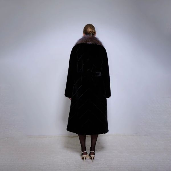 Winter Long Black Faux Fur Coat Cardigan Fall Open Front Long Shagg Fuzzy Coat Womens