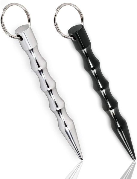 Aluminum Self Defence Key Chain Anti Wolf Ladies'S Aviation Rings 5.5inch