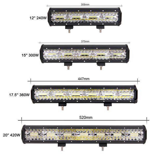 60W 120W 180W 600W 4x4 Offroad Led Light Bar For Cars Combo Beam Off road SUV ATV Tractor Boat Trucks 12V 24V Work Light