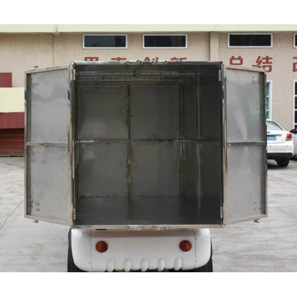 2 Seats Small Cargo Vehicle Electric Golf Cart With Stainless Steel Container For Hotel