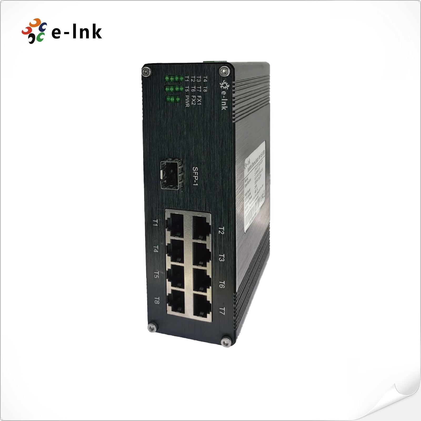 Промышленный гигабит 802.3at переключателя 8-Port PoE с эпицентром деятельности переключателя сети 1-Port SFP