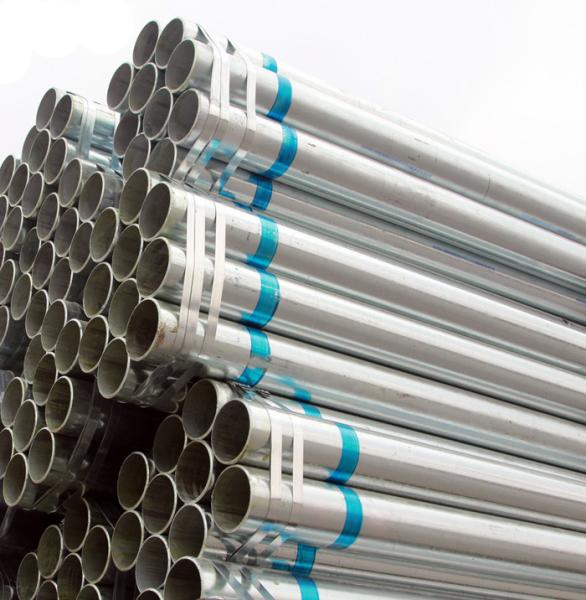 Smooth Surface Hot Dipped Galvanized Pipe , Anti Moisture Round Mechanical Tubing