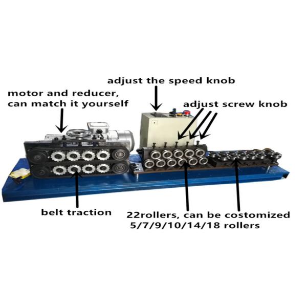 Belt Traction Cutting 14 Rollers Straightening Wire Machine