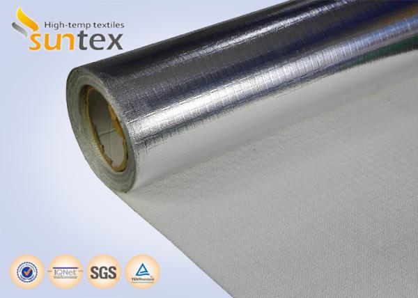 avental resistente aluminizado folha da segurança do vidro de fibra da tela da chama da tela da fibra de vidro de 0.65mm