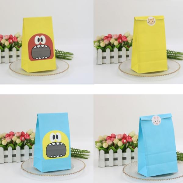 Halloween 70g Kraft Paper Bread Pastry Paper Bags 9g/Pcs Oil Proof