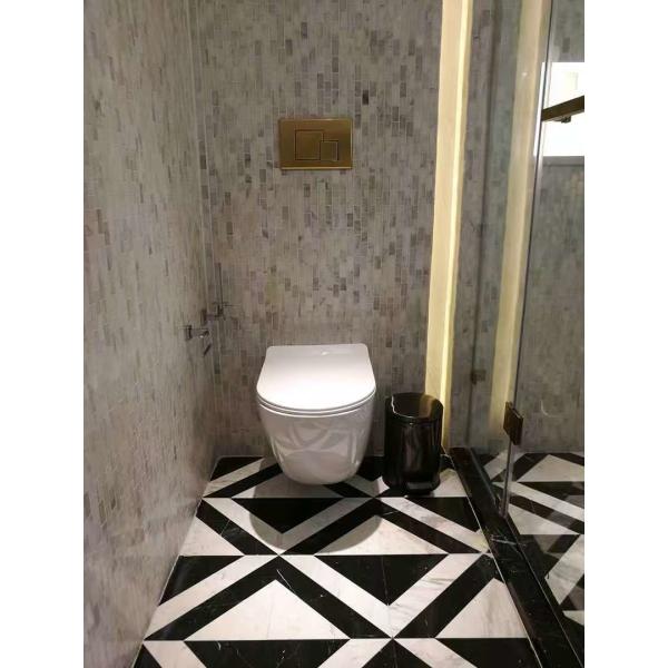 Inodoro de cerámica blanco independiente para baño higiénico, 50 kg