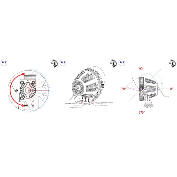 Stade IP66 LED Flood Light avec une puissance élevée 500W-1200W Pour le sport Basketball Champ de football
