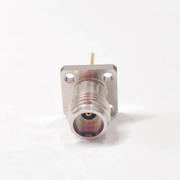 2.92mm (K-Type) Female RF Connector 4-Hole Flange Mount Stainless Steel DC-40GHz