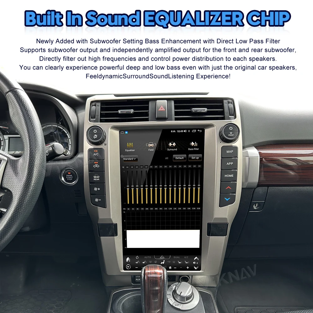 Android Toyota 4Runner Head Unit Авто стерео 2010-2023 Мультимедийный проигрыватель Замена