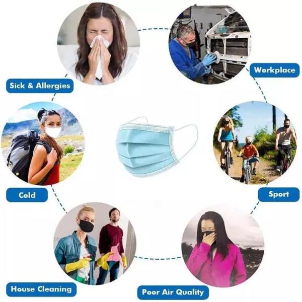 5 Ply Disposable KN95 Medical Mask Breathable Protective Face Mask