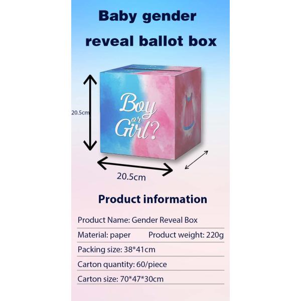 Baby Gender Reveal Voting Box Boys and Girls Gender Voting Game Box for Baby Shower Party Decor