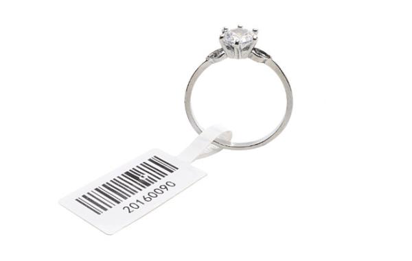 Paper RFID Clothing Labels UHF Passive RFID Tags 860 - 960MHZ For Jewelry