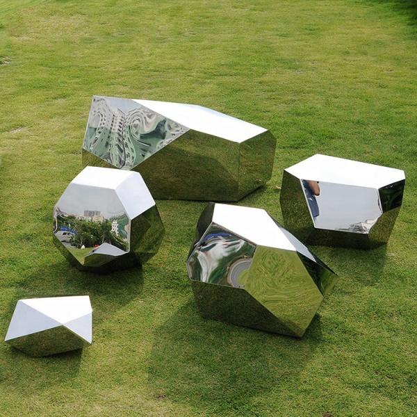 H2m Creative Outdoor Mirror Sculpture 304 Stainless Steel Garden Art