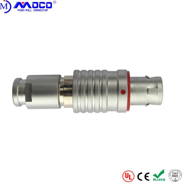Front Sealed Straight Male 2 - 9 Pin Circular Connector Push Pull Self Latching Type