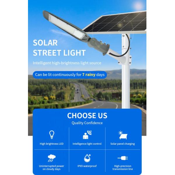 Все в двух светодиодные солнечные уличные фонари 300W 500W 1000W умная наружная система