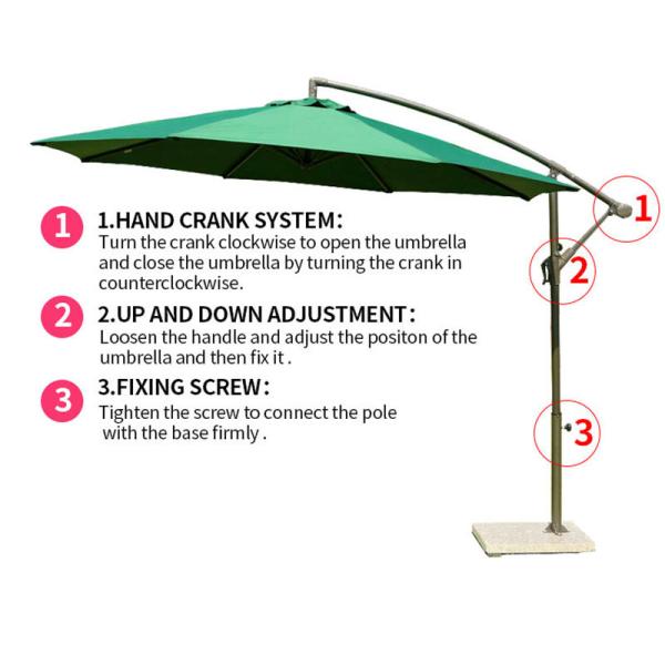 UM-005 parasol pliant pour patio extérieur pour Beach Garden Hotel