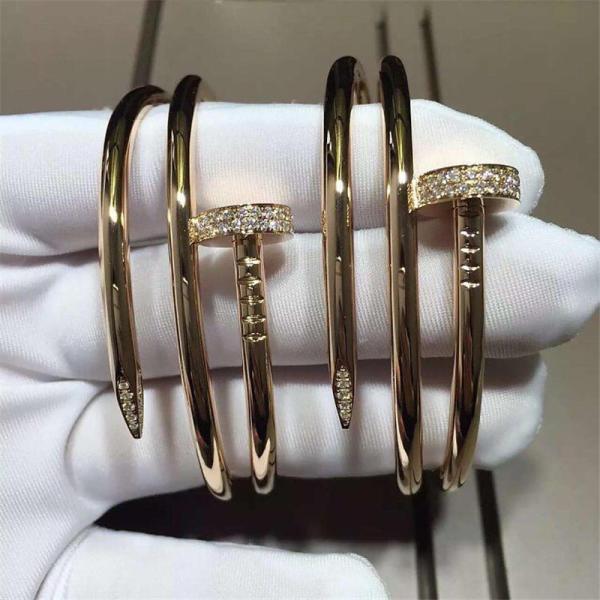 C luxury just nail bracelet 18k gold  white gold yellow gold rose gold bracelet  Jewelry factory in Shenzhen, China