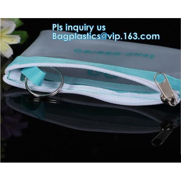 Bikini Plastic Packaging Clear PVC Swimwear Wet Packaging Bag With Zipper, stand up slider Zip lockk bag for underwear bik