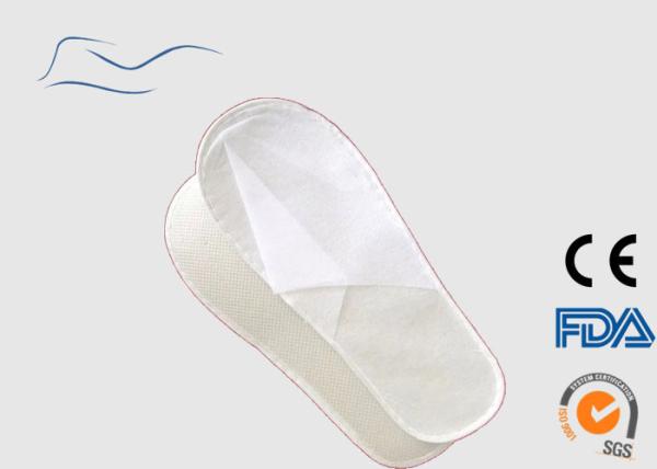 Anti Slip Non Woven Slippers White Color Closed Toes Type For Hotels