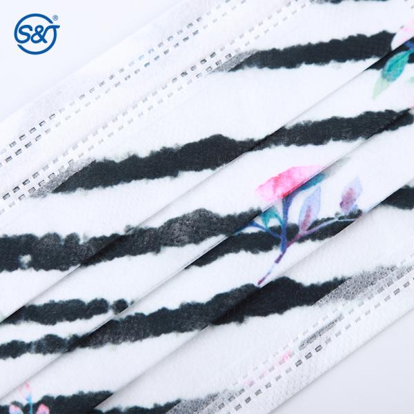 S&J Protective Disposable Printed Face Mask Custom Print Ear Loop Daily Use Kids and Adult Size Print Face Mask