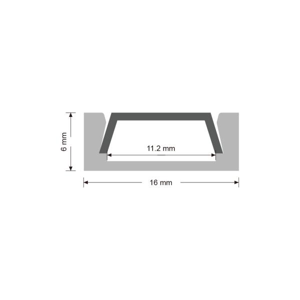 Aluminum LED Housing Extruded Aluminum Sleek Appearance Custom Length