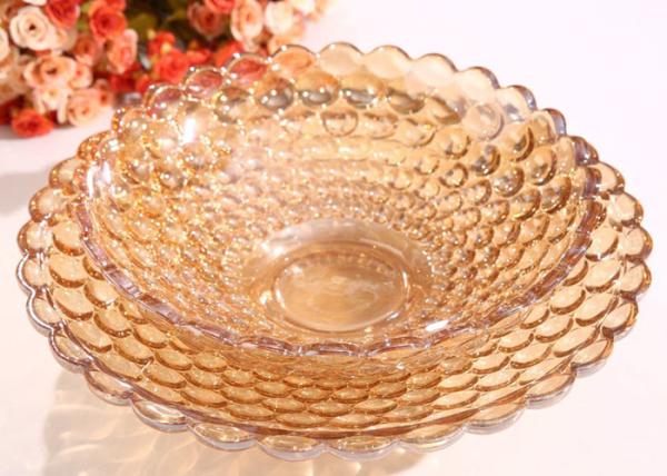370*70*120mm Home Decorations Crafts , Practical Hand Blown Glass Fruit Dish