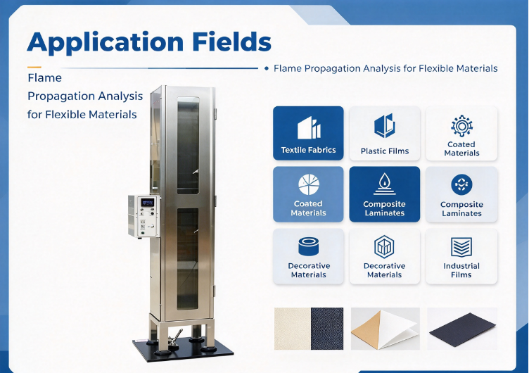 NFPA 701 Fabric Flame Propagation Tester for Vinyl Coated Blackout Lining and Plastic Blinds