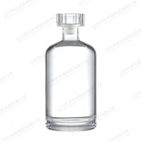 Прозрачная стеклянная бутылка с ликером и бутылка с красным вином для вина Логотип приемлемый Логотип клиента