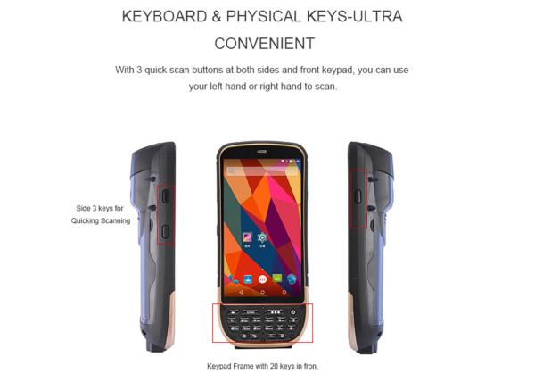 4G LTE WLAN 802.11a / b / g / n Outdoor Barcode Scanner WiFi Pocket PDA 2 D