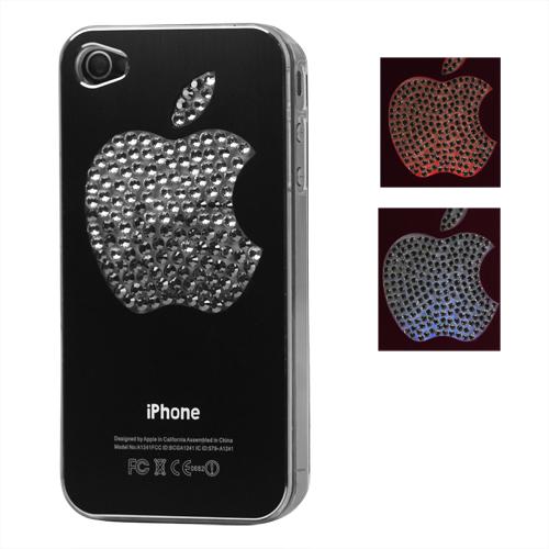Rhinestone Leopard Chrome Case for iPhone 4 4S