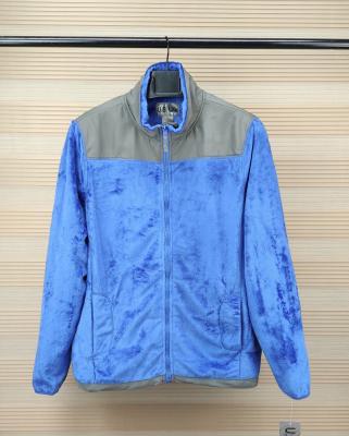 Soft Polyester Lining Blue Suede Jacket Mens Original For Us Market