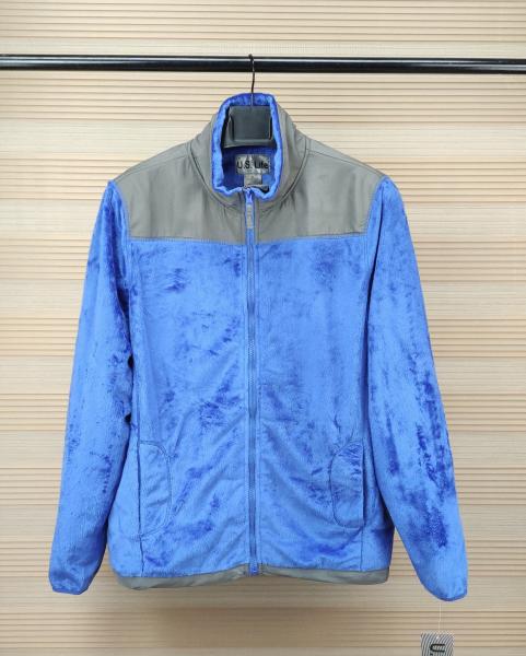 Soft Polyester Lining Blue Suede Jacket Mens Original For Us Market