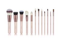 Grupo de escovas cosmético feito sob encomenda de Logo Vonira Nude Pink 12pcs