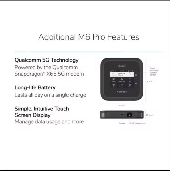 5G WiFi6 routeur mobile MR6550 Nighthawk M6 Pro 5G mmWave WiFi 6 Hotspot mobile routeur 5G jusqu'à 8Gbps déverrouillé