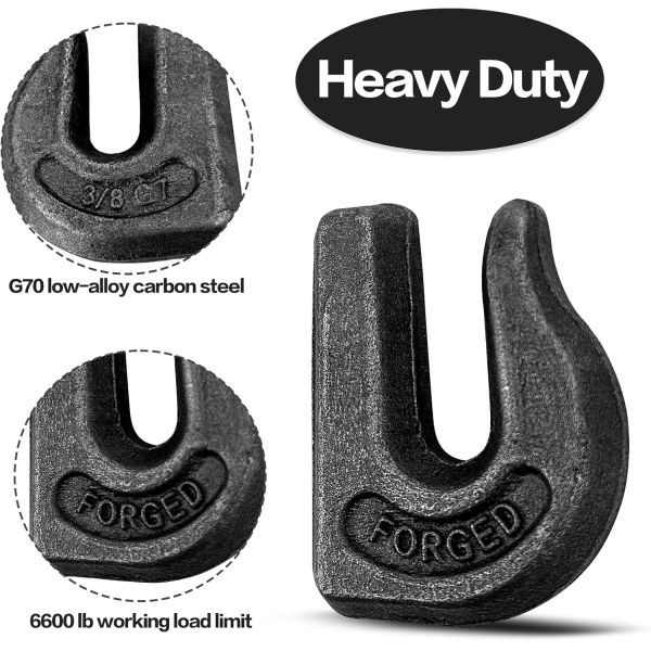 Forged Steel Weld Hooks Heavy Duty Grab Hook Weldable for Chain Pulling and Lifting