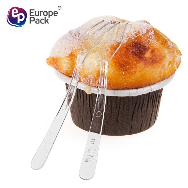 Food grade eco-friendly disposable ps material plastic two prong fork