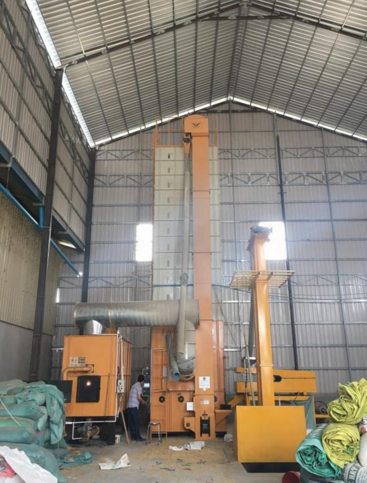 15000KG Circulating Biomass Corn Grain Bin Dryer Systems
