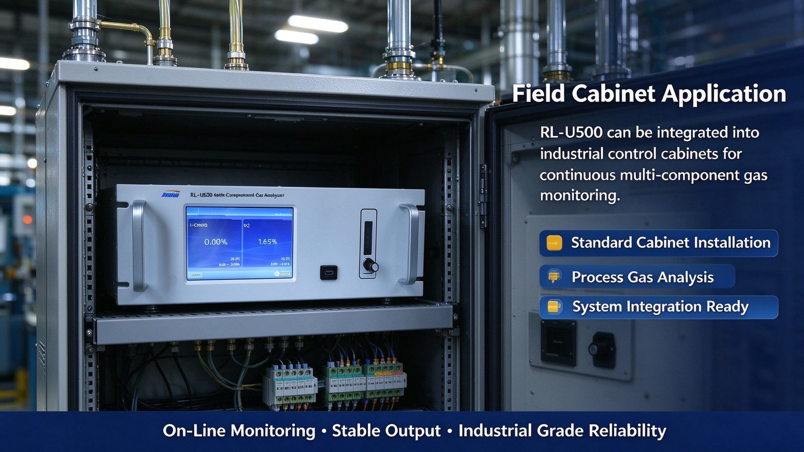 Customizable Multi Component Gas Analyzer O2 CO CO2 CH4 H2 H2S NH3 DP CnHm