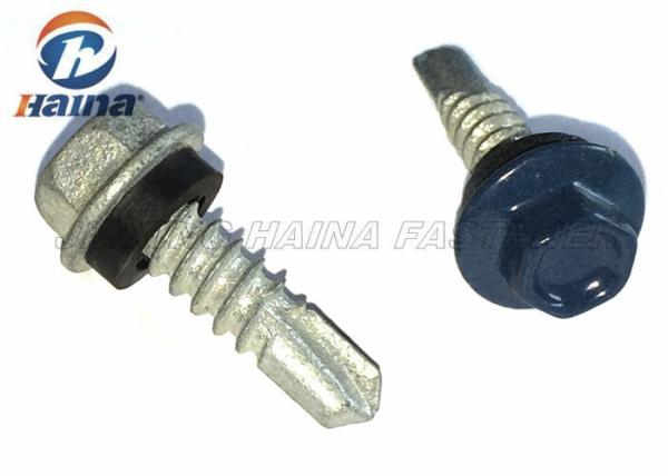 carbon steel drive metal Roofing hex head self drilling screws and washers
