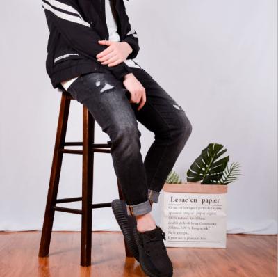 Calças de brim meados de retas da cintura de Autumn Winter Men Pants Casual da versão coreana do OEM do ODM