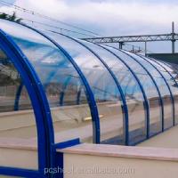 Toit commercial Polycarbonate transparent pliable pour serre 4 murs 20 mm feuilles creuses de polycarbonate