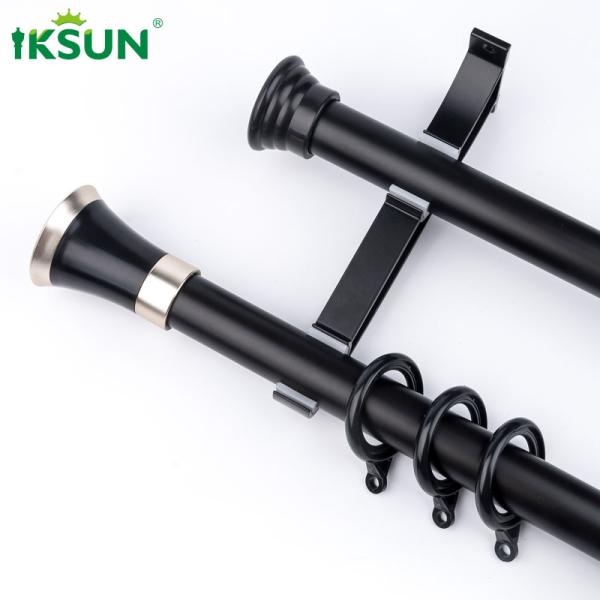 Industrial Curtain Rod Aluminum Curtain Pole Home Window Decoration With Accessories