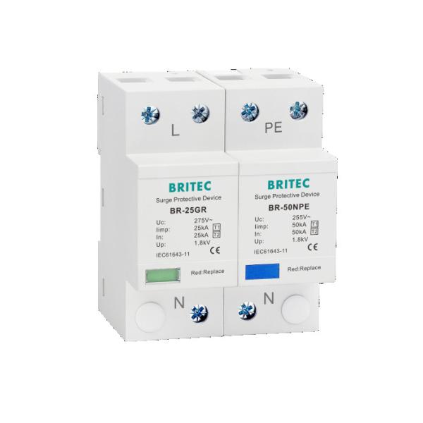 BR-25GR 1P 1P 3p Type Spd Surge Protector Lightning Arrester Supresor SPD type I and type II