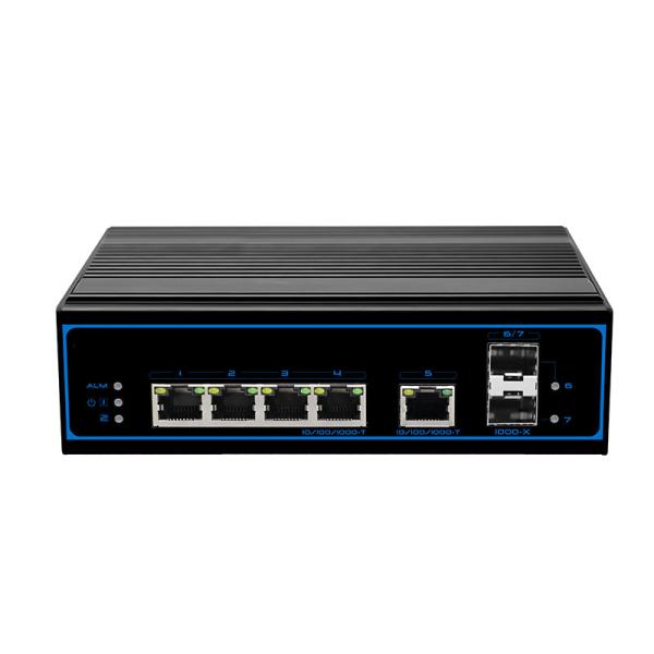 Переключатель полного гигабита 7 портов промышленный с 4 1 uplink портом нисходящего канала и и 2 портами SFP