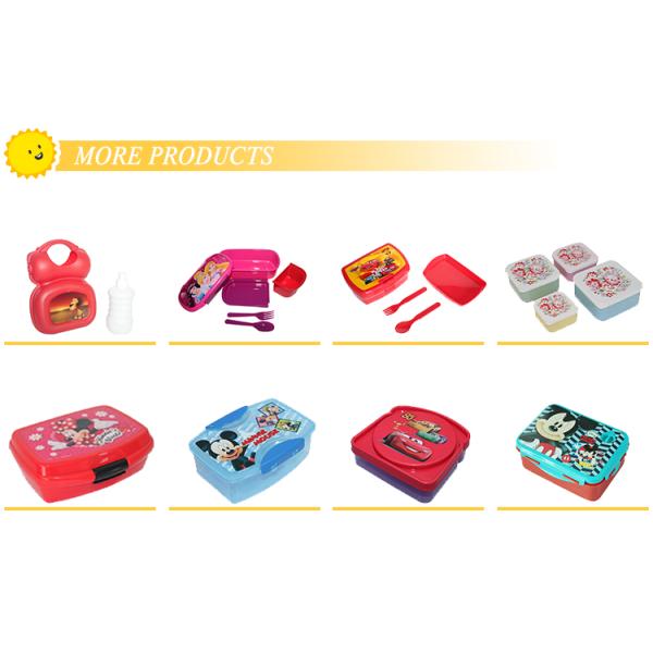 Plastic Bento Box Lunch Box With Lock For Children Heatable Feature Europe Style