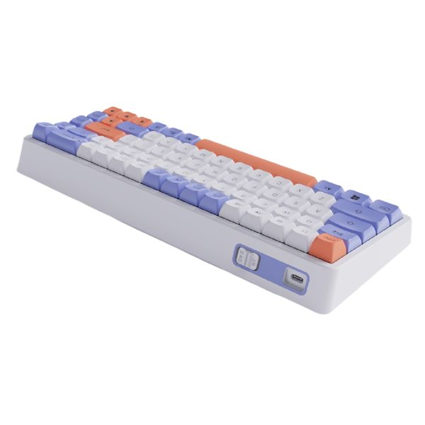 Hot-Swappable RGB Mechanical Keyboard,ABS Case, Double-Shot Keycaps, 3000mAh, Full N-Key Rollover