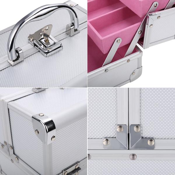 Customizable Multipurpose Aluminum Storage Case , Small Makeup Case With Mirror