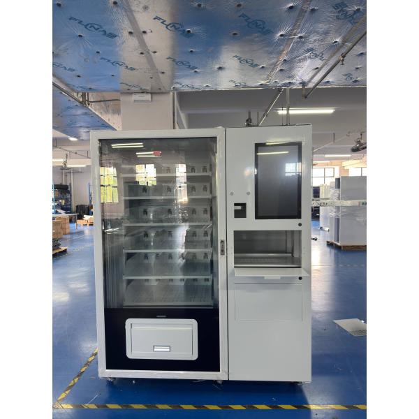 Convenient Fast Food Vending Machine With Built-In Microwave Oven for heating 24/7 access to fresh meals